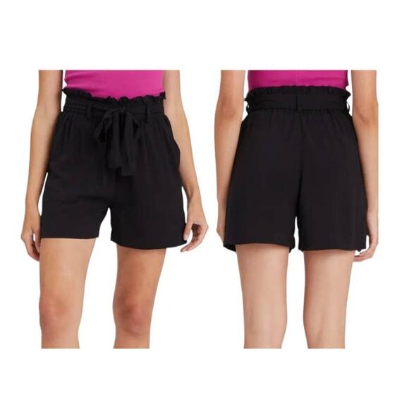 Sanctuary shorts High tide paperbag waist black Small S - Picture 1 of 4